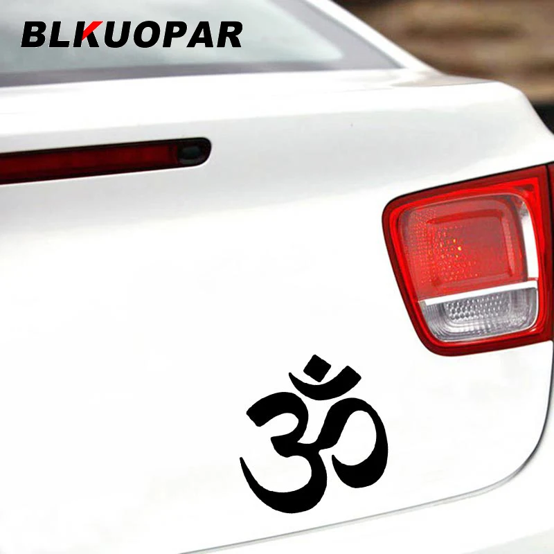 BLKUOPAR for OM Buddha Hindu Yoga Symbol Car Stickers Sunscreen Scratch-Proof Decals Waterproof Motorcycle Decor Car Goods