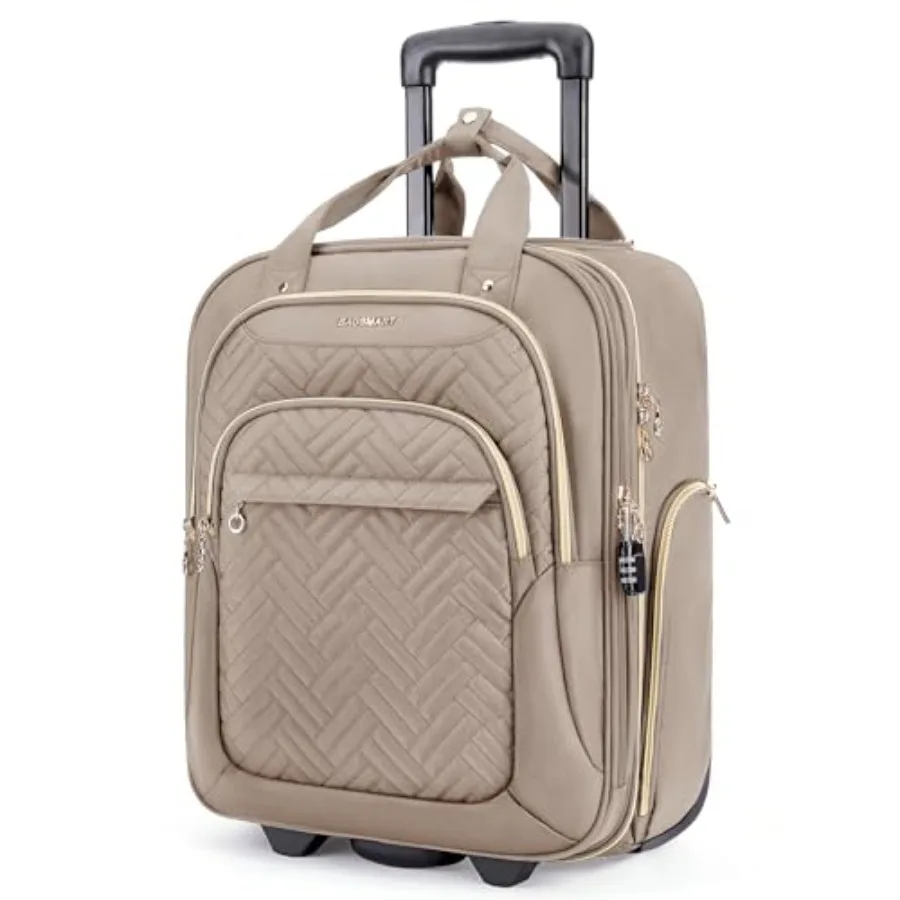 

Underseat Carry On Luggage Airline approved, 16-inch Underseater Softside Travel Suitcase with Wheels Lightweight Overnight Rol