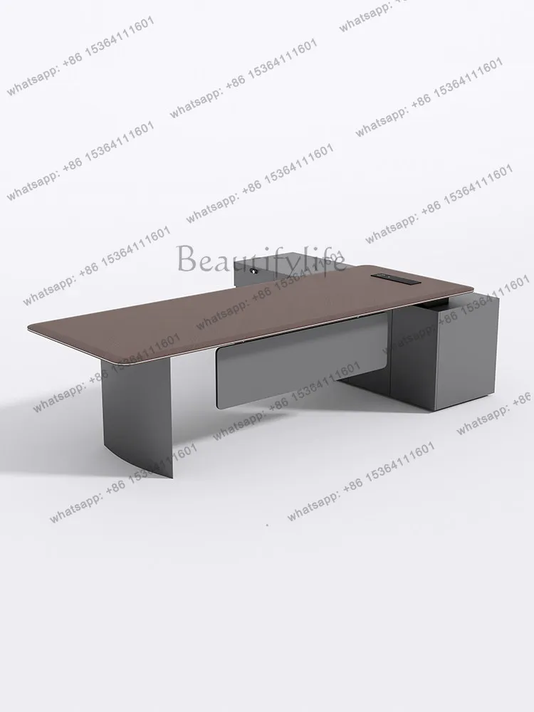 Simple modern desk light luxury high-class desk president table and chair combination
