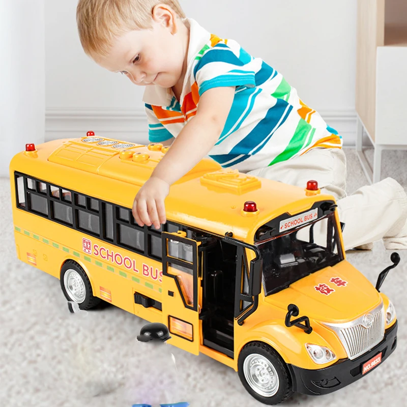 

Big Size Children School Bus High Quality Toy Model Inertia Car with Sound Light for Kids Toys Children's School Bus Toy Model
