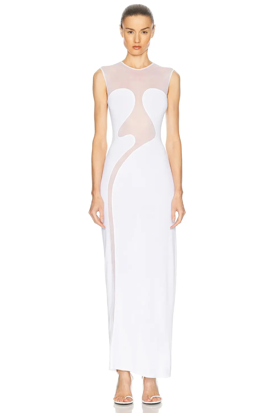 2025 verão branco bandage vestido tule inset feminino verão sexy elegante longo aniversário noite clube vestidos de festa alta elástica