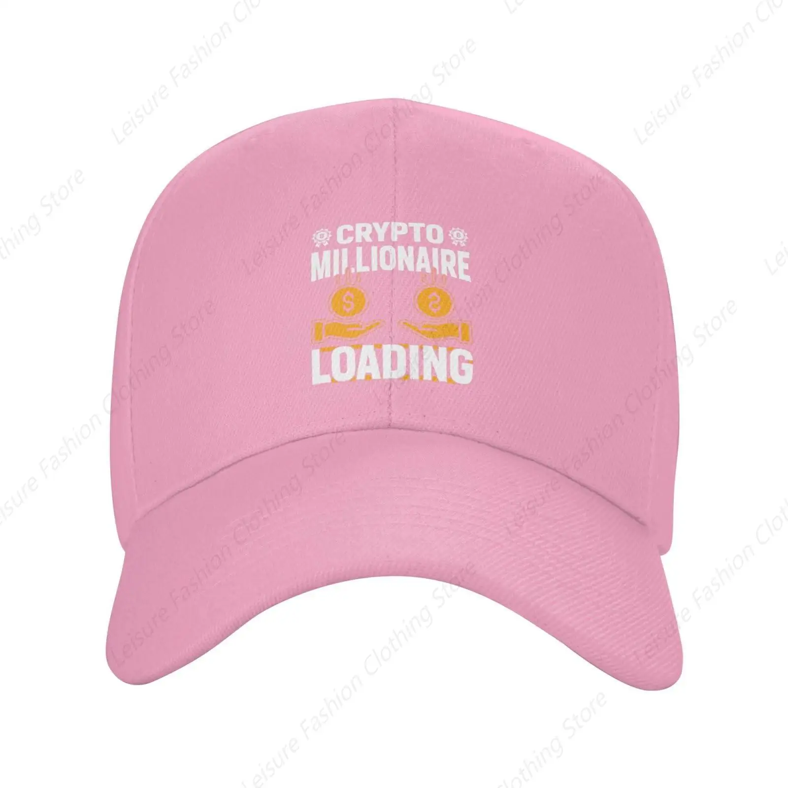 Crypto Millionaire Loading Bitcoin Baseball Cap Women Men Sun Hat Adjustable Golf Caps Dad Hats