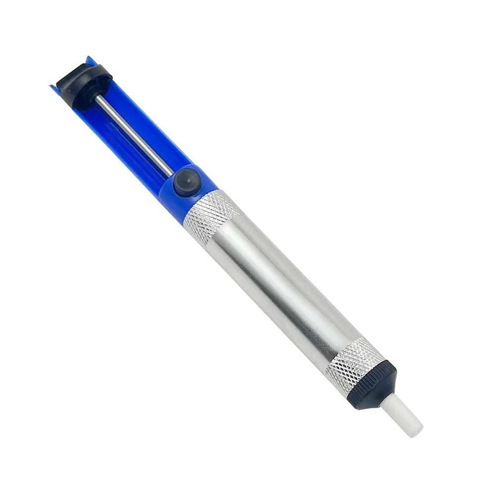 Herramienta de bomba de succión para desoldar de aluminio, ventosa para soldar, dispositivo de eliminación de pluma de estaño, soldador al vacío azul, desoldador