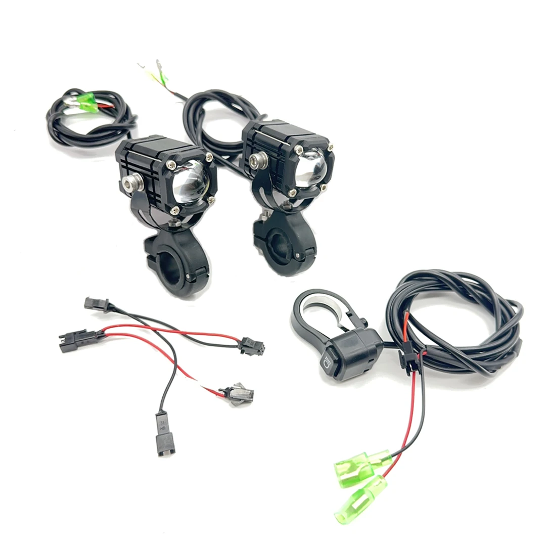 2pcs Headlight 3 Color for Dualtron Electric Scooter DT3 Victor Thunder Motorcycle Modified Light With Switch