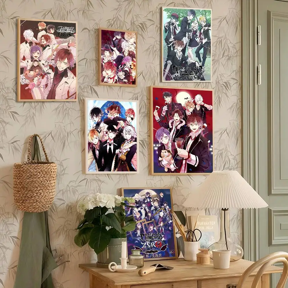D-Diabolik Lovers Movie Good Quality Prints And Posters Waterproof Paper Sticker Coffee House Bar Posters Wall Stickers