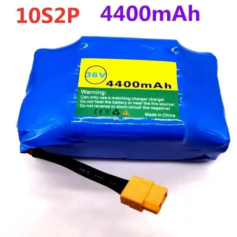 36V 4.4Ah Li-ion Battery Pack 10S2P 18650 Power Battery with XT60 Plug for Hoverboard Self Balancing Scooter Electric Skateboard