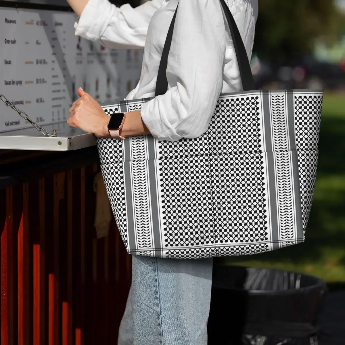 The Modern Great Keffiyeh Beach Tote Bag Sport Gym Yoga Duffle Large Tote Bag Women Travel Bag Fitness bag