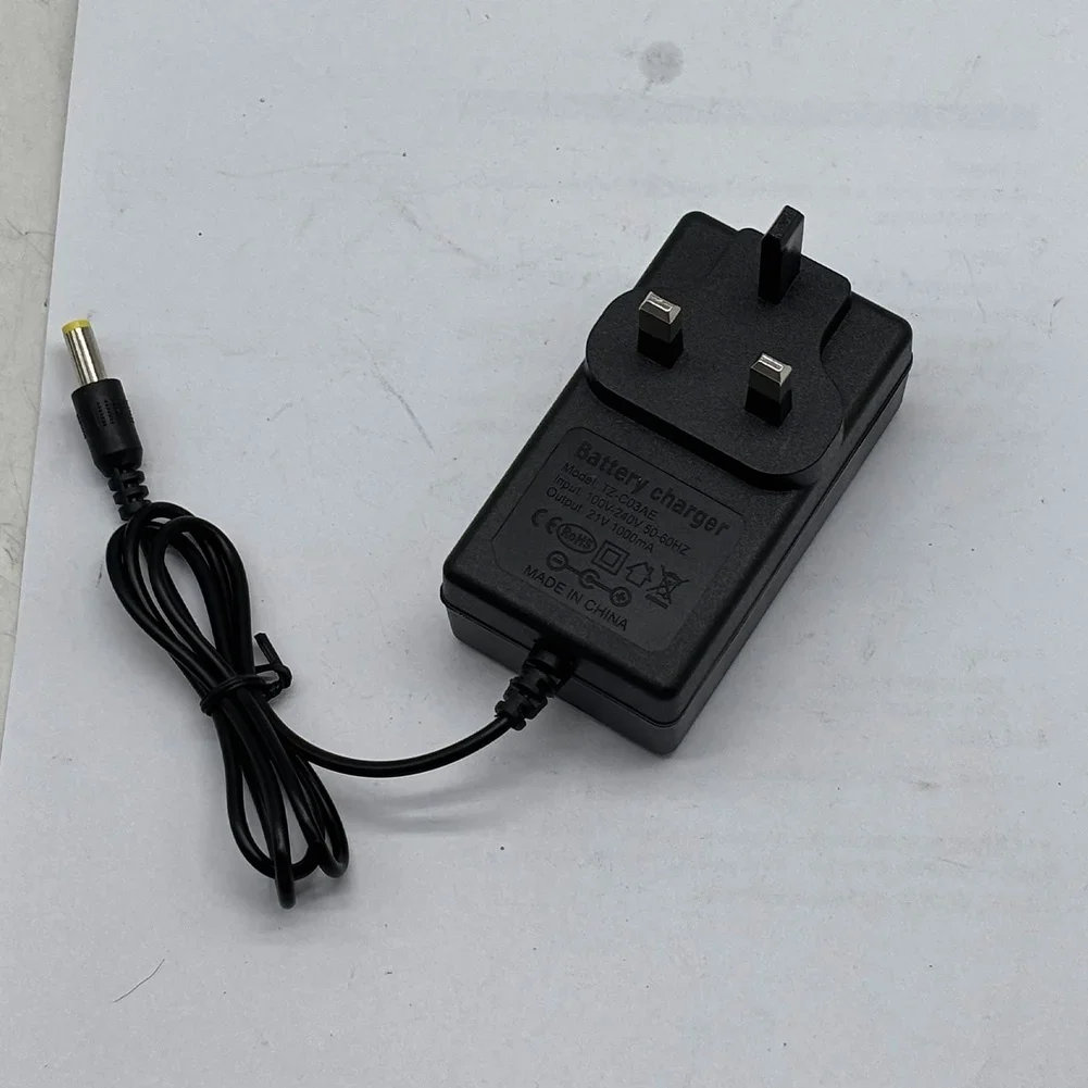 Drill Power Adapter 21V Battery Charger For Home DIY 21V Output 100-240V Input British Standard Connection Fits UK Sockets
