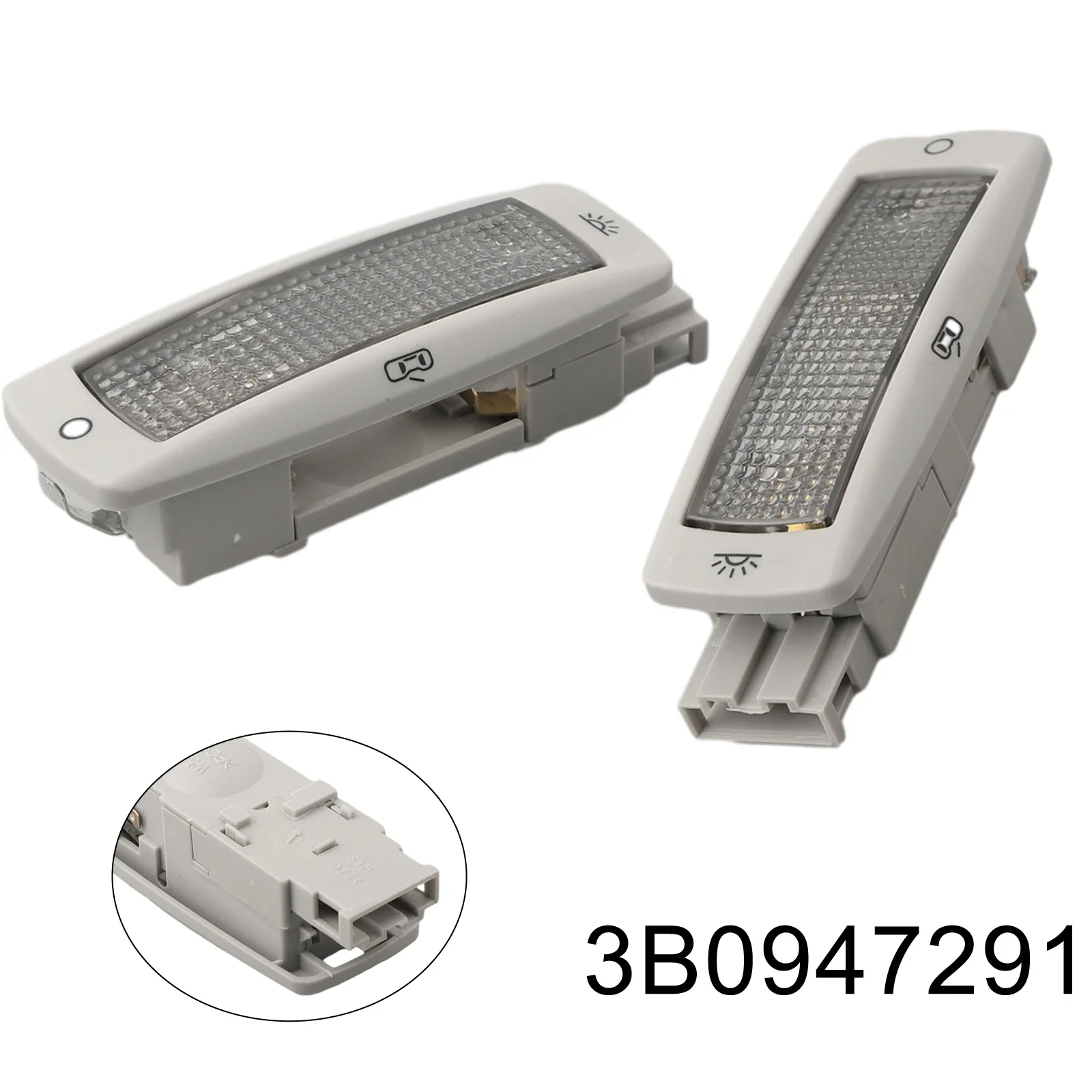 2 шт. автомобильные потолочные светильники для гольфа для Skoda 3B 0947291   Ночной светильник для чтения, купольная лампа, декоративный светильник, светодиодный светильник для салона автомобиля ﻿