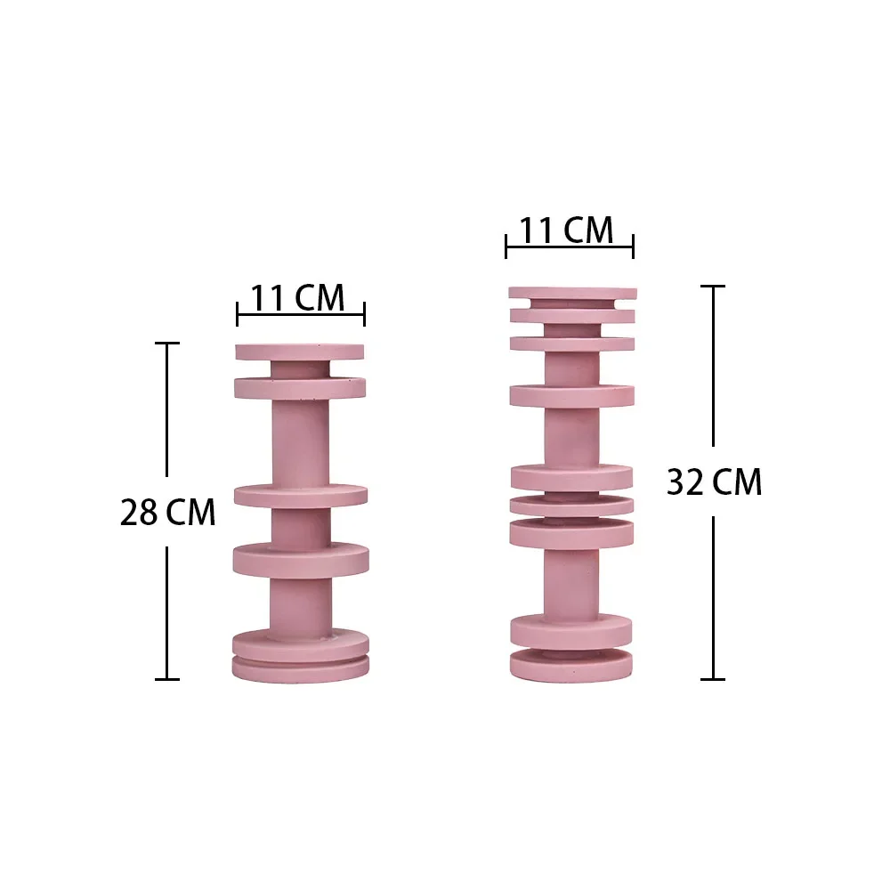 'for Wabi-sabi Pink Color Simple Modern Creative Pink Tea Light Candle Holder Tabletop For  Dining Room Tea Table Decoration