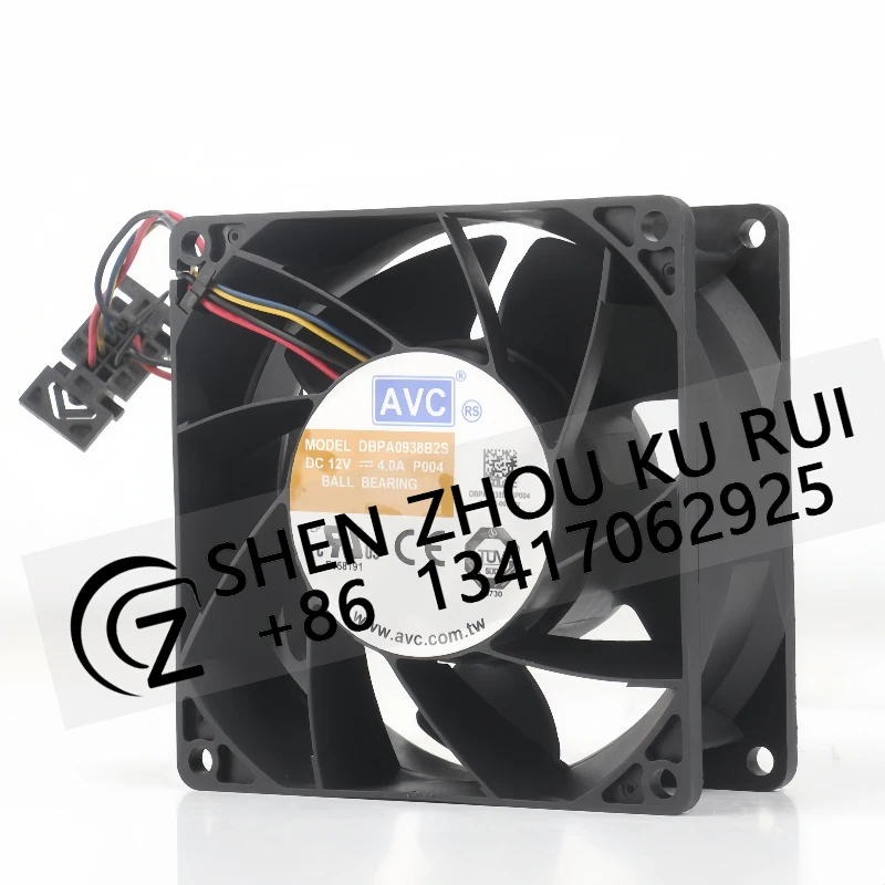 9CM Cooling Fan Original AVC 12V 4.0A AC EC 9038 Four-wire PWM server chassis Ultra-violent 90X90X38MM DBPA0938B2S