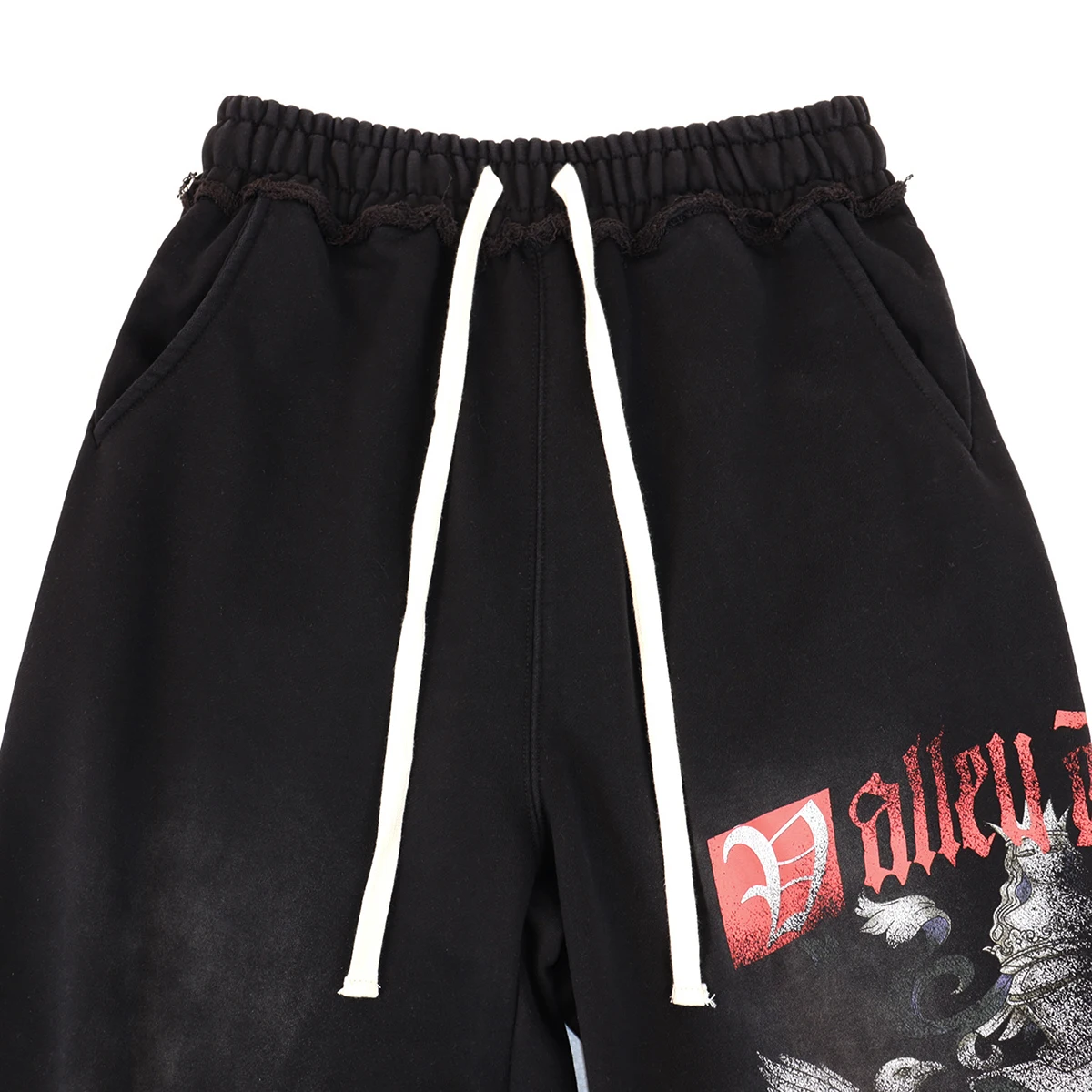 بنطال رياضي للركض برباط مغسول من High Street للرجال والنساء، بنطال تيري فضفاض غير رسمي كبير الحجم