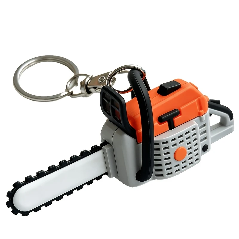 Random1Pieces，Creative Mini Chainsaw Pendant，Random color car pendant，Single chainsaw-shaped pendant，Can be hung on a bag or bac