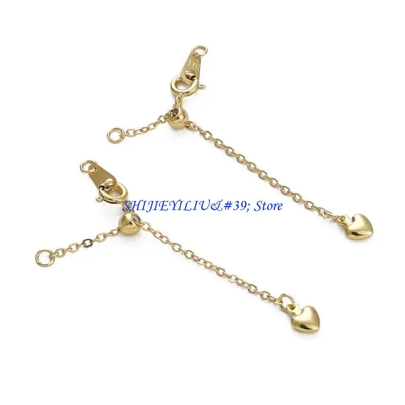E21F Sturdy Brass Adjustable Chain Portable Keychain with Lobster Clasp Fashion Accessory for Tent and Luggage Daily Use