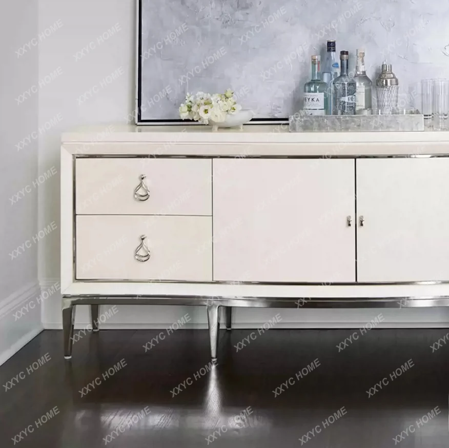 Simple modern TV  Light luxury dining side t Fashion video  Living room floor cabinet Double door