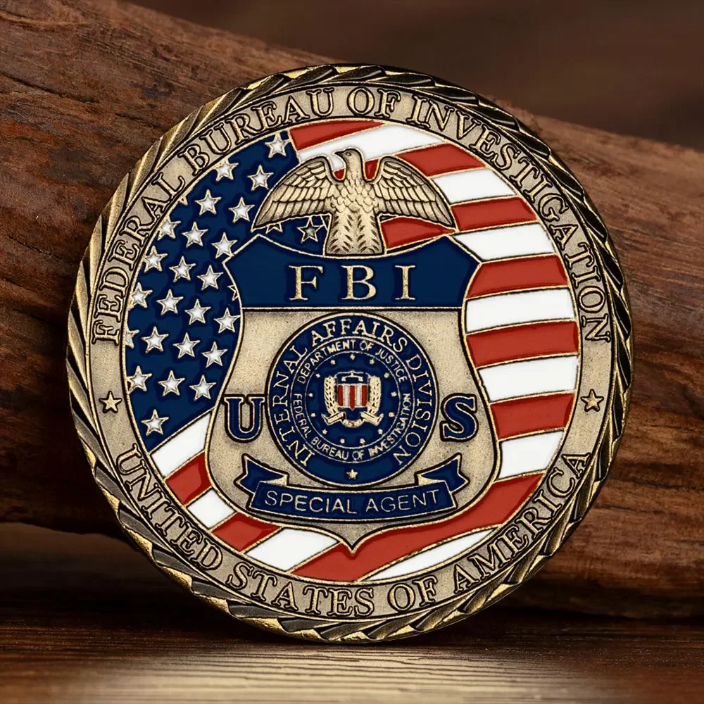United States Federal Bureau of Investigation Bronze Plated Souvenir Coin ST. Micheal Commemorative Coins