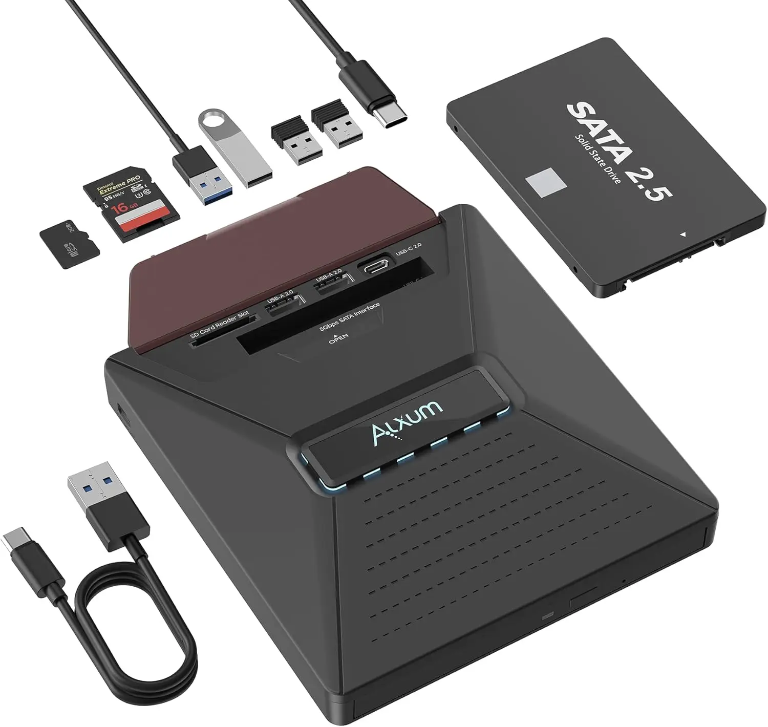 

Внешний CD/DVD-привод с поддержкой SATA, USB 2.0, совместимый с SD/Micro SD для Windows/Linux/Mac