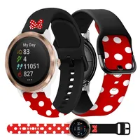 20mm 22mm Printing Strap For Garmin Vivoactive 3 4 Band Watch Venu 2 2s SQ Forerunner 645 Silicone Wristband SmartWatch Bracelet