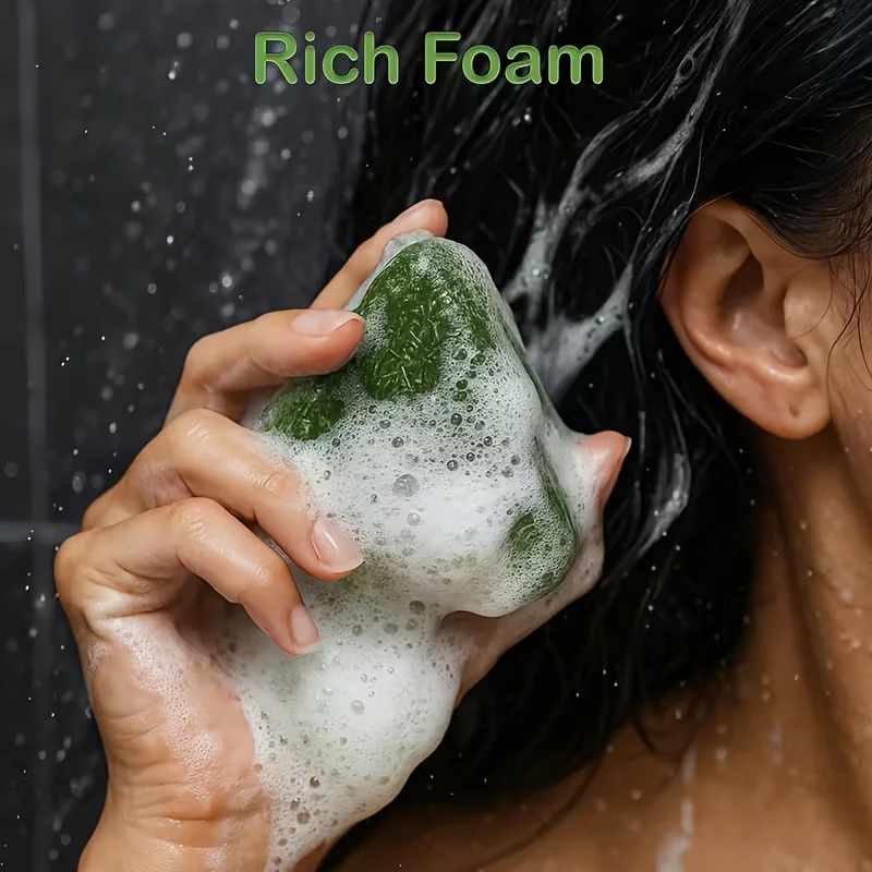 تنظيف عميق، ترطيب لطيف، شامبو مضاد للانزلاق، قالب شامبو صلب، تصميم محمول، مكونات طبيعية #4