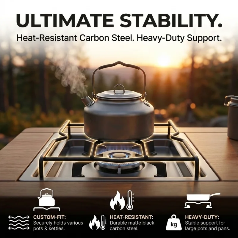 Cooking Grate for Single Unit Recessed Gas Stove Camping Picnic Stove Accessory IGT Module Stove Parts Multi-Purpose Rack