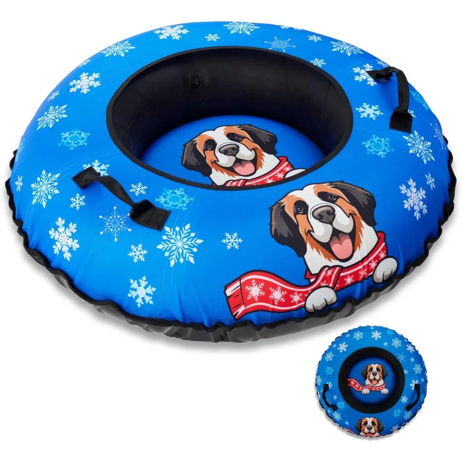 

Snow Tube for Adults and Heavy-Duty Inflatable Snow Tube with Super Slick Base Freeze-Proof 1000D Base Durable Snow Tubes for S
