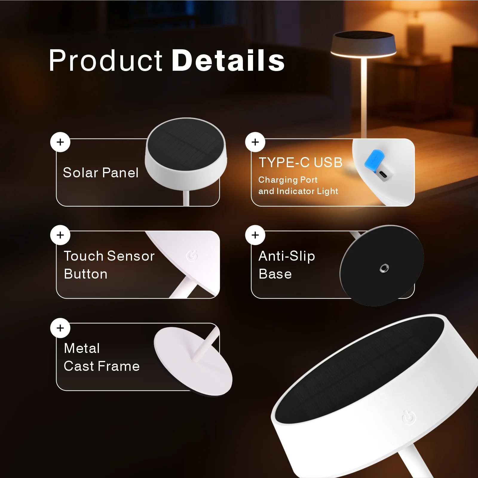 Wireless Solar Table Lamp Touc - đánh giá và giá Solar Lantern Camping Collapsible