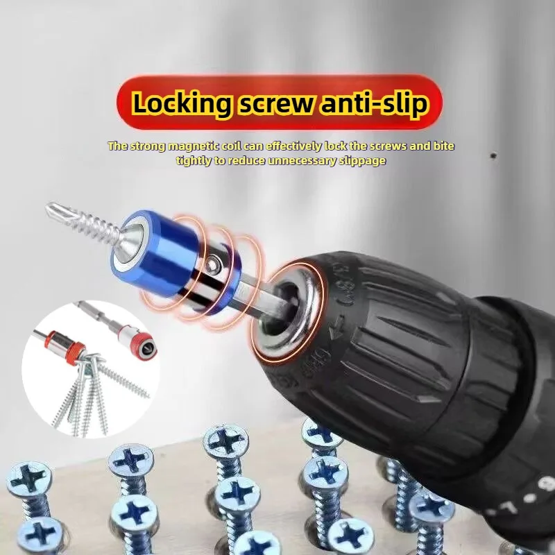 

Magnetic Screwdriver Bit Holder For Cross Phillips Magnetizer Power Tool Adapter with Removable Strong Magnet