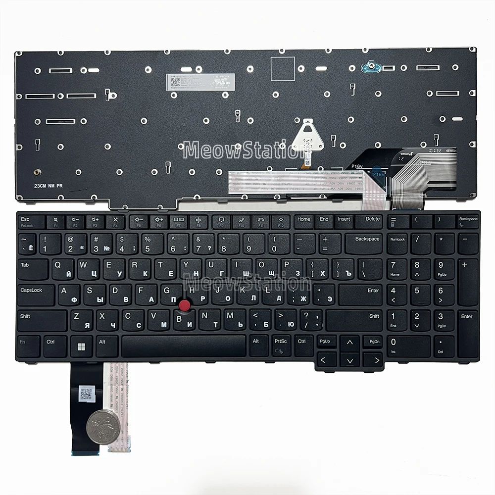 Teclado ruso con TrackPoint para Lenovo Thinkpad T16 Gen 1 Gen 2,P16S Gen 1 Gen2,P16V Gen 1 Gen 2,L15 Gen 3 Gen4. No retroiluminado