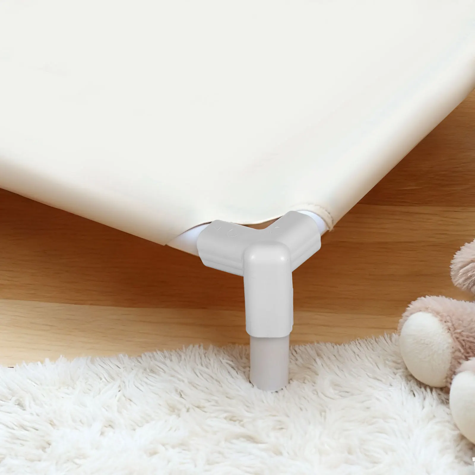 4Pcs Durable Steel Three Way Connectors T Joint Playpen Fence Accessories Baby Safety Indoor Outdoor PVC Pipe Fittings