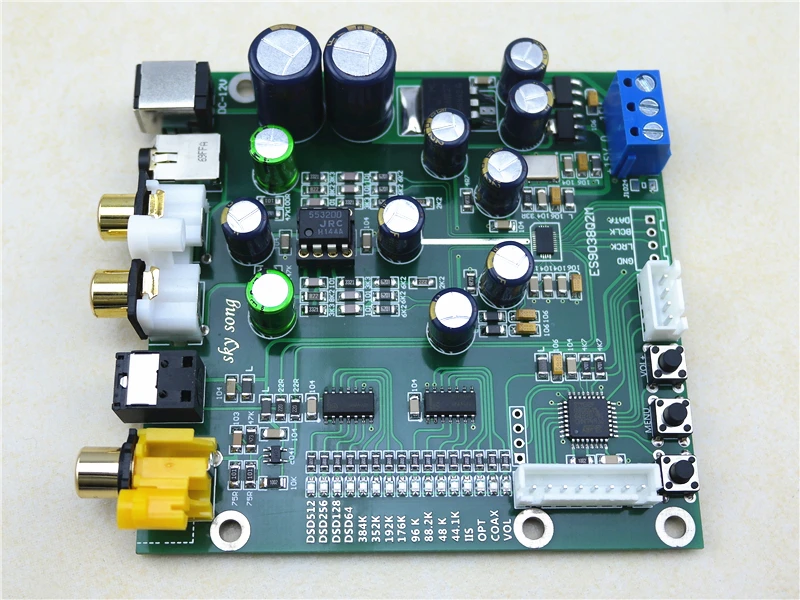 Es9038 Q2M DAC Decoding Board Sub-IIs DSD Fiber Coaxial Input 384k Dop128