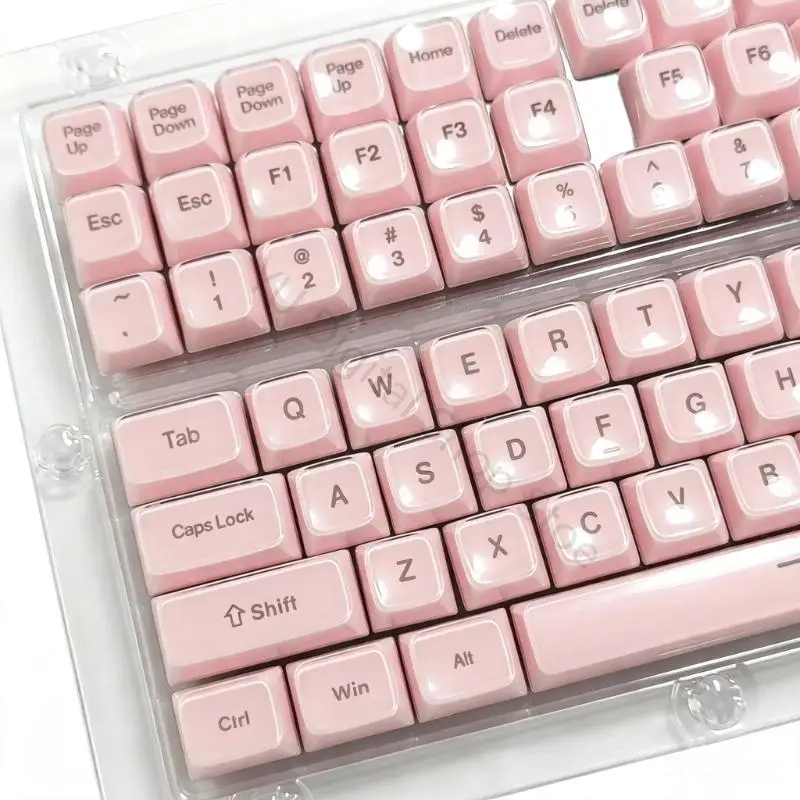 96BA Ersatz-Tastenkappen-Set für mechanische Tastatur, 132 Tasten, MDA-Profil, Kristall-Jellys-Kappen für Vorbauten und Zoll – Detail 5