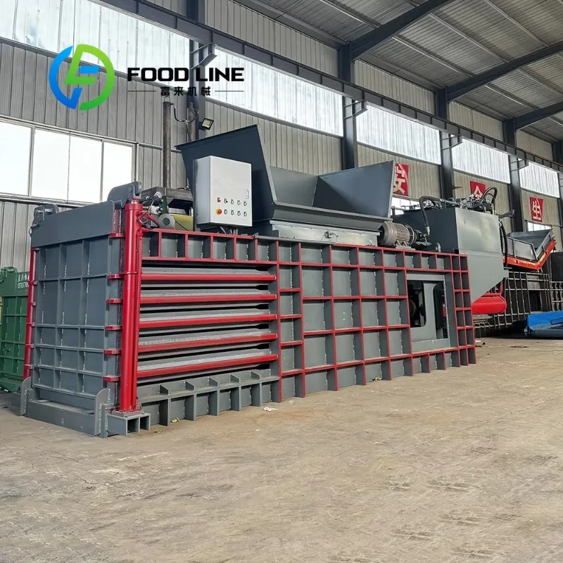 Horizontal Hydraulic Baler Wide Feeding Opening Hydraulic Baler For Bulk Cardboard Plastic Waste Fast Feeding And Compression