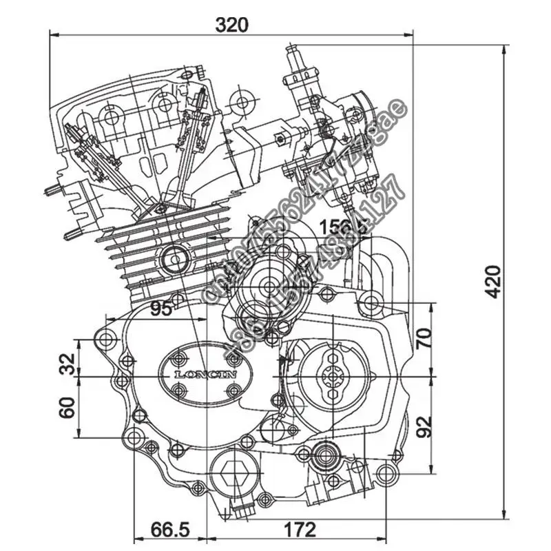 Motore moto CQJB CGD150/175CC gruppo motore moto retromarcia integrato