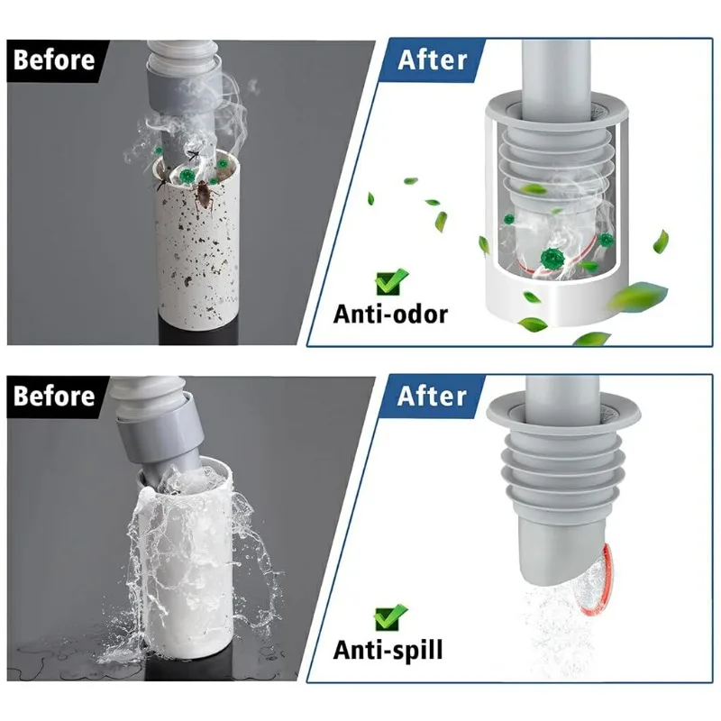 ฝาปิดท่อระบายน้ำสำหรับเครื่องซักผ้า อ่างล้างหน้า ห้องน้ำ ท่อระบายน้ำเครื่องซักผ้า ซีลท่อระบายน้ำพื้น ปลั๊กปิดท่อระบายน้ำ แหวนซีลท่อระบายน้ำ