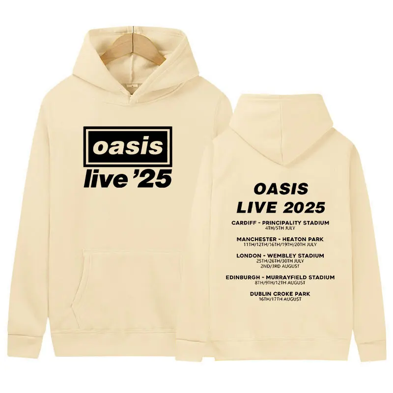 2025 O-Oasis Live 25 Tour Print Hoodie Men's Retro Long Sleeve