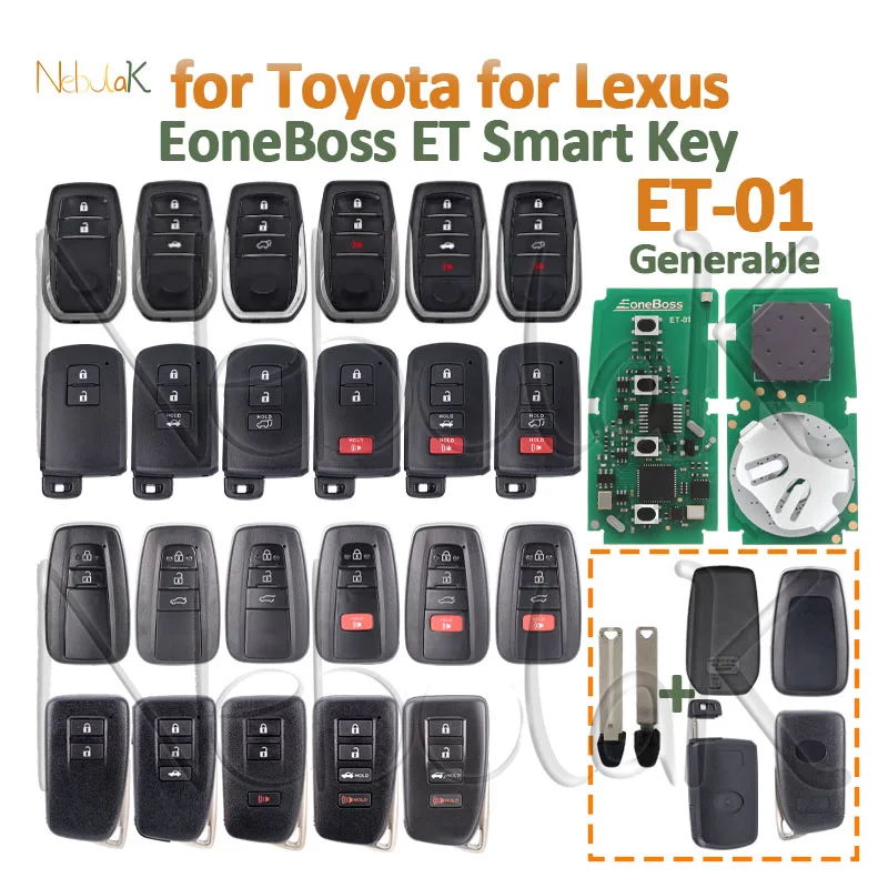 

Keyless Universal Key Fob 4D 8A For Toyota Highlander Camry Corolla RAV4 Land Cruiser for Lexus EoneBoss Smart Remote Bluetooth