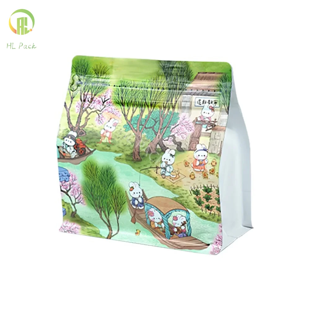 

50Pcs Resealable Thicken Side Gusset Aluminum Foil Zip Lock Valve Zipper Bag Heat Sealing tea Chinese Painting Packaging Pouches