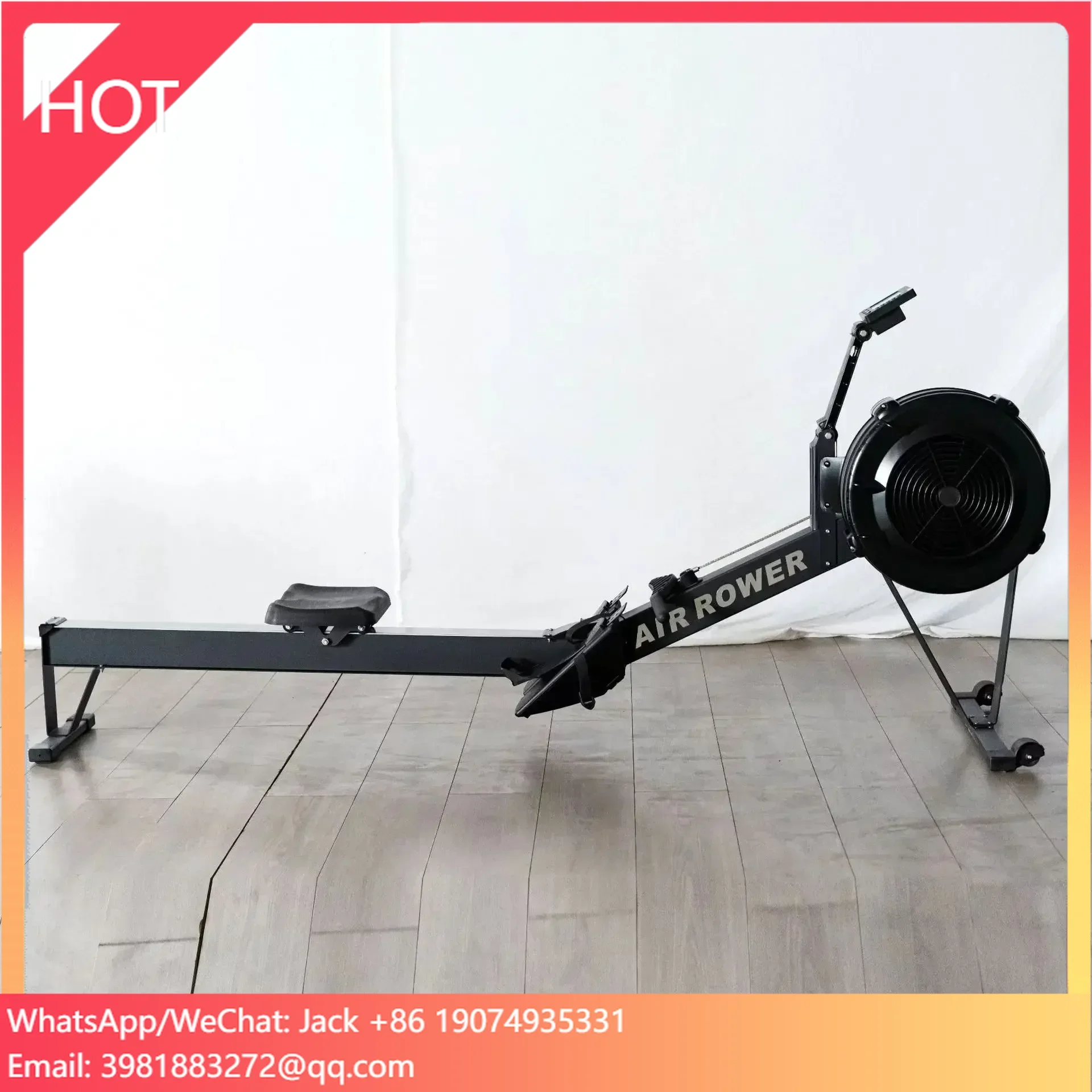 Máquina de remo de un solo scull, uso comercial y en gimnasio, máquina deportiva con regulación de resistencia al viento, equipo de Fitness de alta calidad