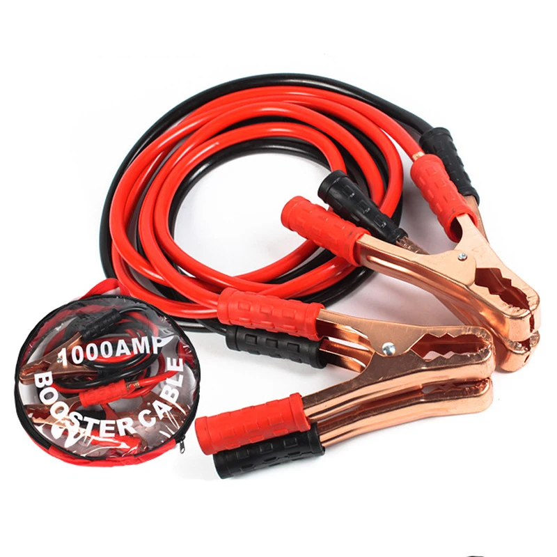 

Thicken Car Battery Clamp 2 Meters 1000A Battery Copper Line Emergency Jump Cable Car Battery Jump Leads Booster Cables