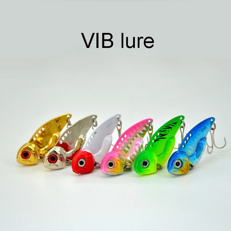 1pcs Zinc Alloy Material Vibration Swimming Water Fake Bait Freshwater Vib Long-distance Bait VIB Fishing Tackle