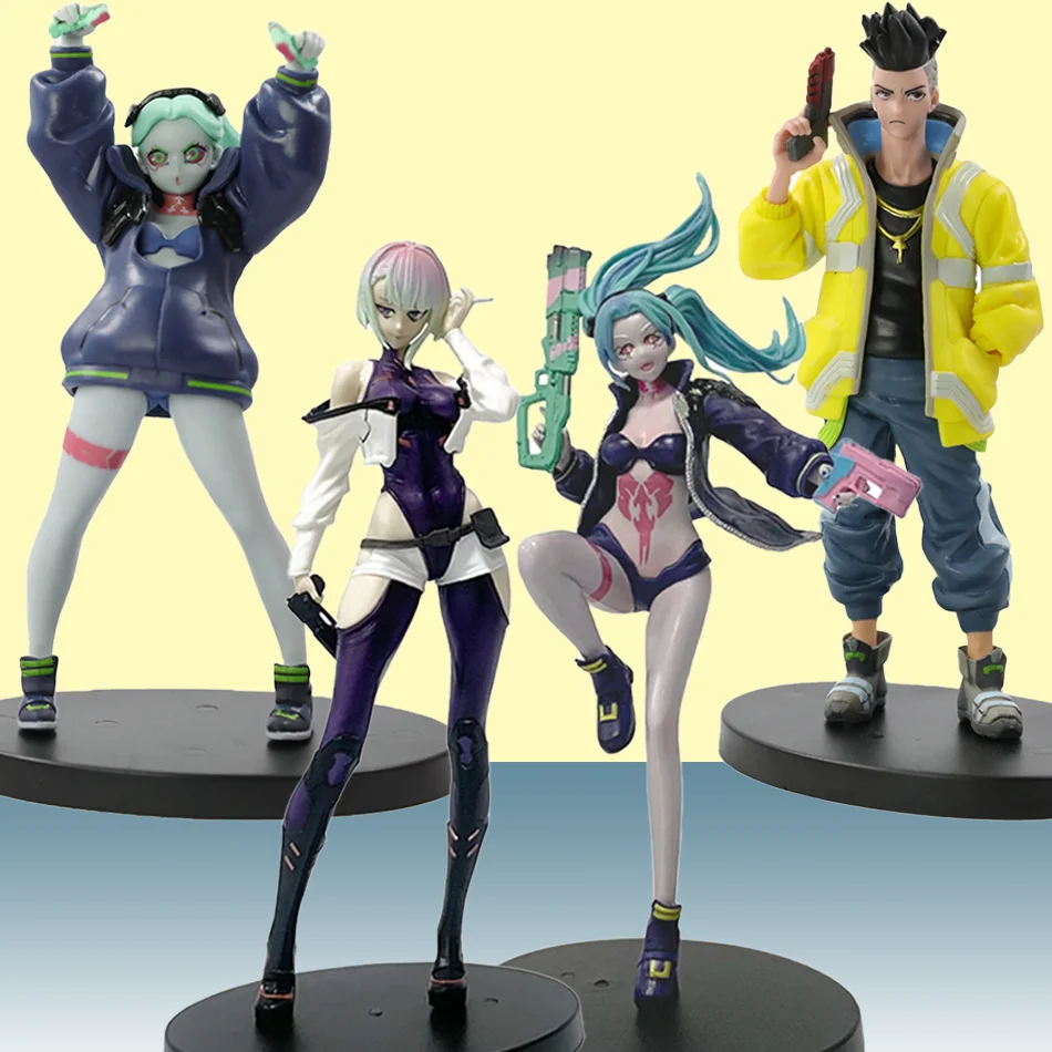 

23cm anime cyberpunk game: edgerunners cool figure foot model toy gift collection rebecca figure action cake decoration birthday
