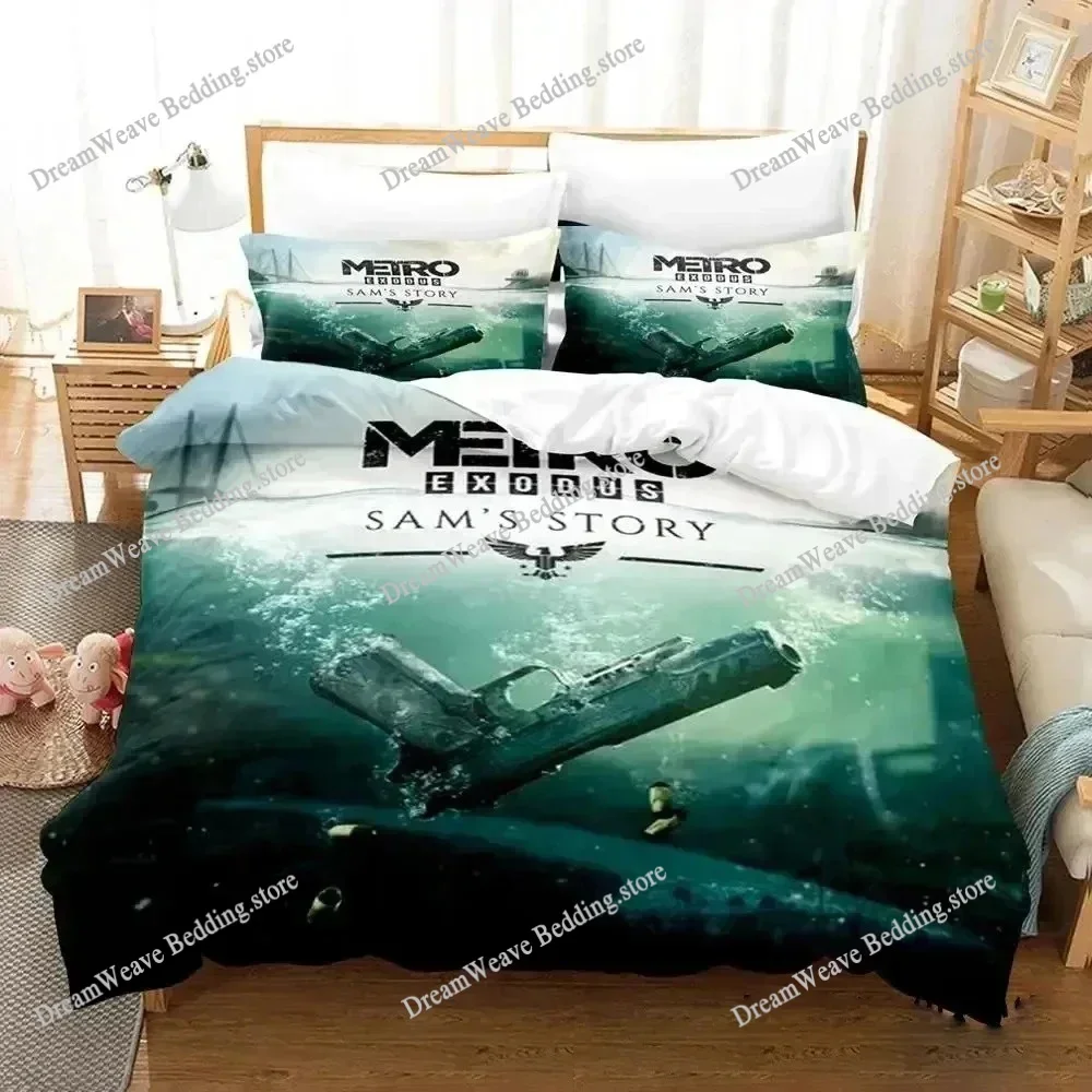 New Metro Exodus Bedding Set Single Twin Full Queen King Size Bed Set Adult Kid Bedroom Duvet Cover Sets 3D Print Game Anime963