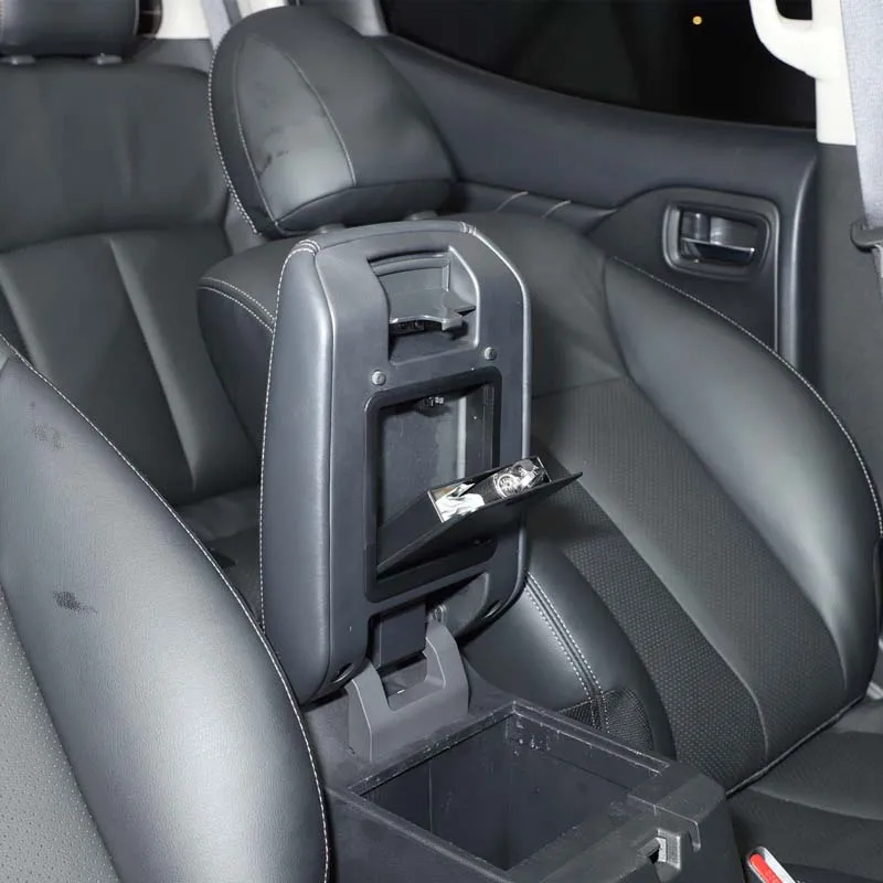 لميتسوبيشي L200 تريتون 2019-2023 ABS أسود سيارة التحكم المركزي صندوق اليد الخصوصية صندوق تخزين اكسسوارات السيارات الداخلية