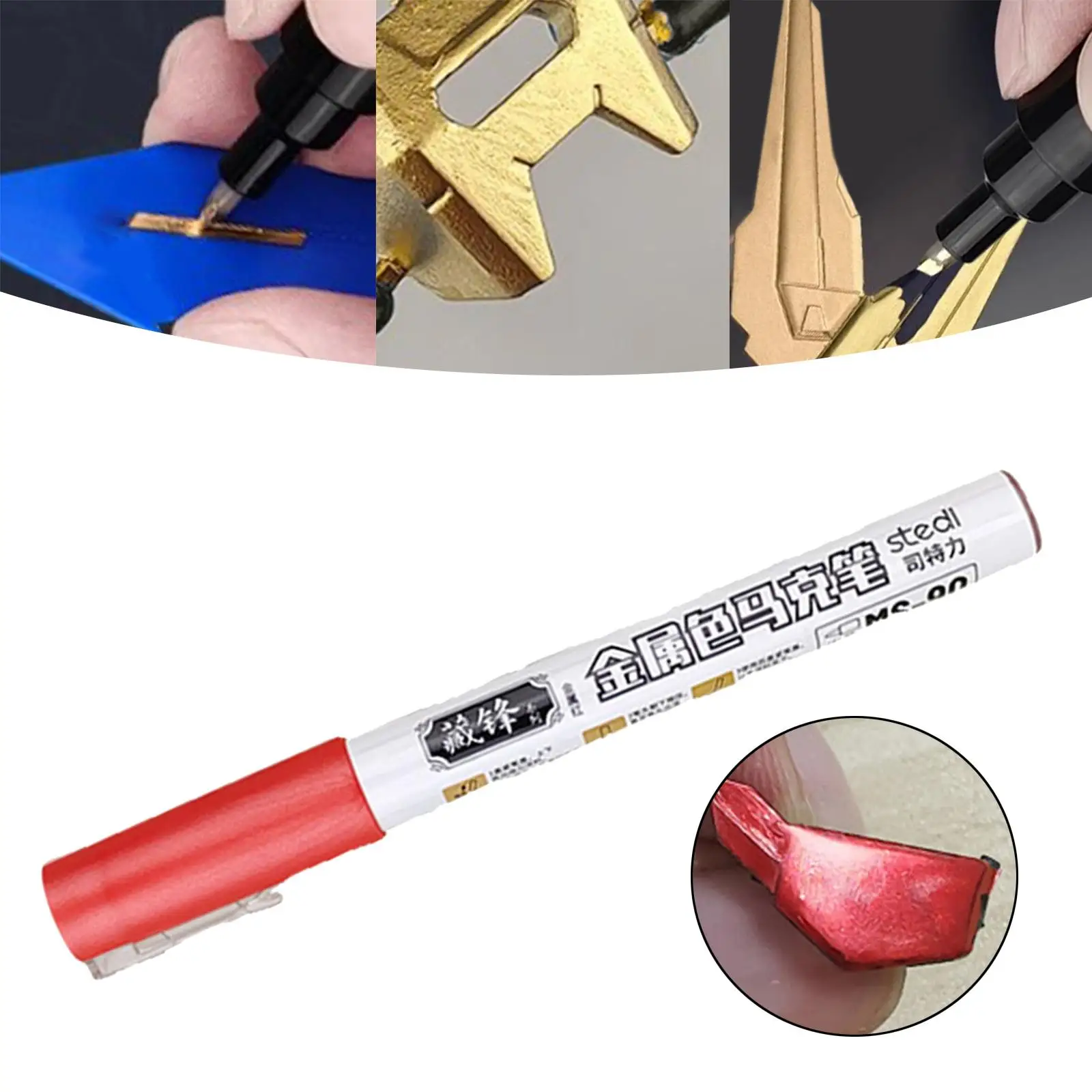 Model Painting Color Pen Metallic Marker Pen for Model Planes Model Cars