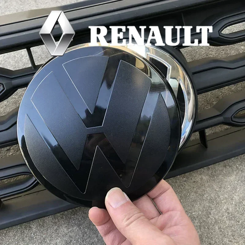 

2Pcs Car Front Bonnet Grill Badge Cover Trunk Lid Emblem Sticker For VW Golf 6 7 8 Polo Passat B6 Variant CC Tiguan Atlas T-ROC