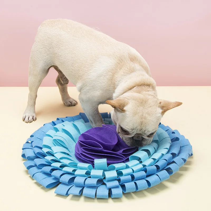 Almohadilla para olfatear mascotas, comida oculta, almohadilla para olfatear comida lenta, manta de juguete para perros y gatos, almohadilla de entrenamiento de descompresión para comer