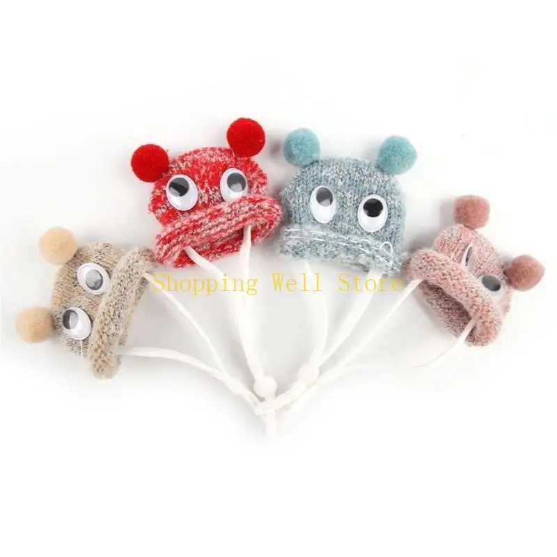 KX4B Mini Hamster Hat Симпатичная шляпа ящериц с регулируемым бретельным хомяком рождественская шляпа