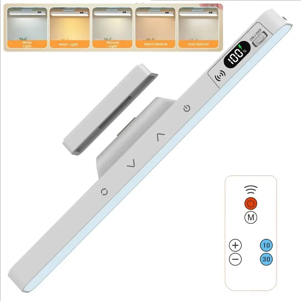 

Eye Protection LED Touch Table Lamp Digital Display Adjustable Brightness Magnetic Desk Lamp Timed with Remote Control