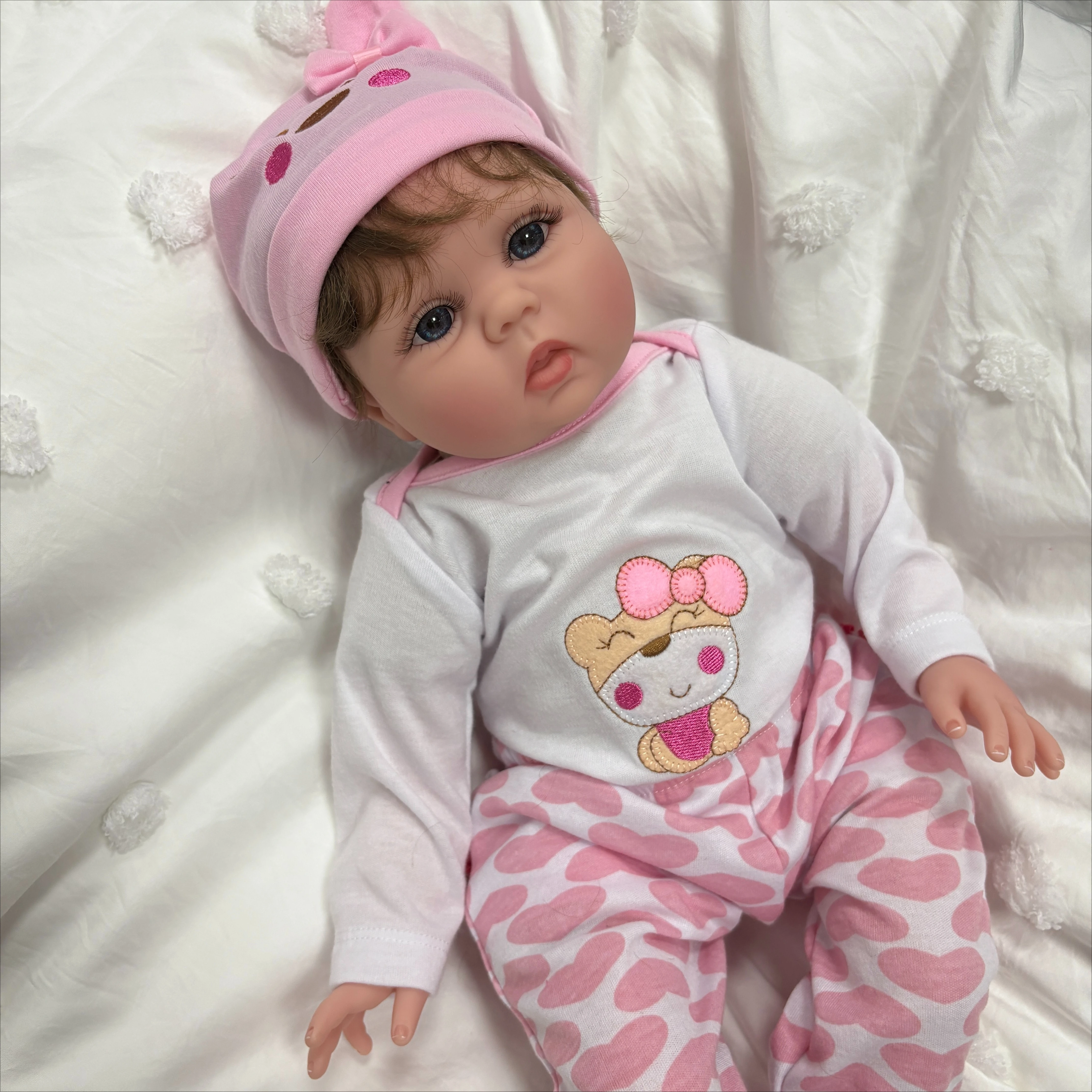 

22'' Handmade High Quantity Lifelike Reborn 3D Skin Multiple Layers Painting Collectible Art Doll Children Xmas Gift