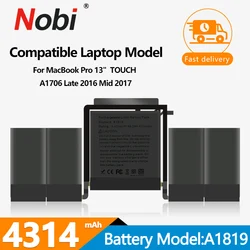 Nobi neue 11,4 v a1819 batterie für apple macbook pro 13 ''touch bar a1706 (Ende 4314 Mitte) emc emc mlh12ll/a mah